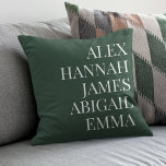 Modern Elegant Kinder Names Persoonlijke Familie Kussen<br><div class="desc">Modern Elegant Kinder Names Personalized Family Sierkussen.</div>