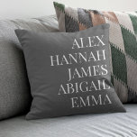 Modern Elegant Kinder Names Persoonlijke Familie Kussen<br><div class="desc">Modern Elegant Kinder Names Personalized Family Sierkussen.</div>