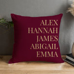 Modern Elegant Kinder Names Persoonlijke Familie Kussen<br><div class="desc">Modern Elegant Kinder Names Personalized Family Sierkussen.</div>
