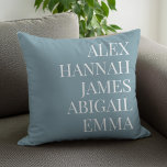Modern Elegant Kinder Names Persoonlijke Familie Kussen<br><div class="desc">Modern Elegant Kinder Names Personalized Family Sierkussen.</div>