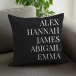 Modern Elegant Kinder Names Persoonlijke Familie Kussen<br><div class="desc">Modern Elegant Kinder Names Personalized Family Sierkussen.</div>