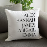 Modern Elegant Kinder Names Persoonlijke Familie Kussen<br><div class="desc">Modern Elegant Kinder Names Personalized Family Sierkussen.</div>