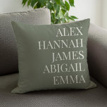 Modern Elegant Kinder Names Persoonlijke Familie Kussen<br><div class="desc">Modern Elegant Kinder Names Personalized Family Sierkussen.</div>