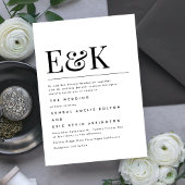 Modern Elegant | Klassieke Monogram bruiloft Kaart