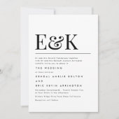 Modern Elegant | Klassieke Monogram bruiloft Kaart (Voorkant)