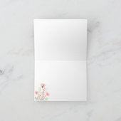 Modern Elegant Kleine Wildflower Baby shower Bedankkaart (Binnen)