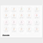 Modern Elegant Kleine Wildflower Baby shower Ronde Sticker (Vel)