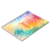 Modern elegant kleurig handgeschreven script notitieboek (Linkerzijde)