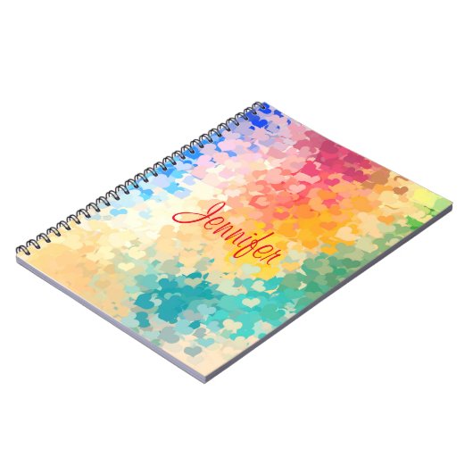 Modern elegant kleurig handgeschreven script notitieboek (Linkerzijde)