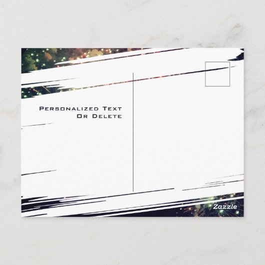 Modern Elegant Kleurrijk Gelukkig Verjaardagsvuurw Briefkaart (Achterkant)