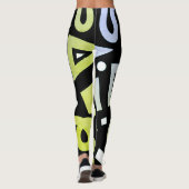Modern Elegant Kleurrijk Stijlvol Groen Leggings (Achterkant)