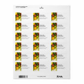 Modern Elegant Kleurrijke Groenten Kruidenier Boer Etiket (Full Sheet)