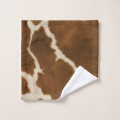 Modern Elegant Koe Faux Leather Collectie Bad Handdoek (Wasdoekje)