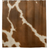 Modern Elegant Koe Faux Leather Collectie Douchegordijn (Voorkant)