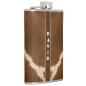 Modern Elegant Koe Faux Leather Collectie Heupfles (Rechts)