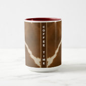 Modern Elegant Koe Faux Leather Collectie Mok (Midden)