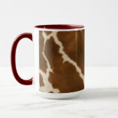 Modern Elegant Koe Faux Leather Collectie Mok (Links)
