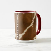 Modern Elegant Koe Faux Leather Collectie Mok (Voorkant rechts)
