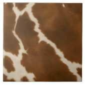 Modern Elegant Koe Faux Leather Collectie Tegeltje (Voorkant)