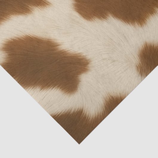 Modern Elegant Koe Faux Leather Collectie Tissuepapier (Detail)