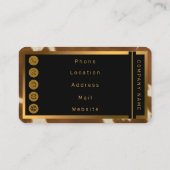 Modern Elegant Koe Faux Leather Collectie Visitekaartje (Achterkant)