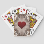 Modern, elegant, koningin van hartenkaartenillustr pokerkaarten (Achterkant)
