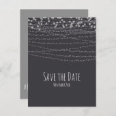 Modern elegant koord van lichten sparen de Datum Aankondigingskaart (Voorkant / Achterkant)
