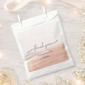 Modern Elegant Koraal Aards Bedankzakje (Geknipt)