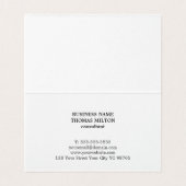 Modern Elegant Kraft Grey White Geometric Visitekaartje (Binnenkant ongevouwen)