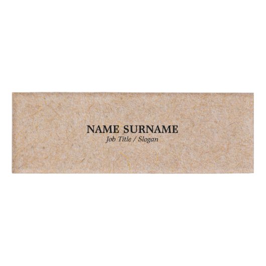 Modern Elegant Kraft Kantoor & School Standard Des Naambadge (Voorkant)