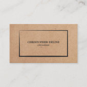 Modern Elegant Kraft Paper Grey Consultant Visitekaartje (Voorkant)