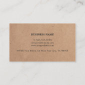 Modern Elegant Kraft Paper Roos White Geometric Visitekaartje (Achterkant)