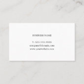 Modern Elegant Kraft Paper Roos White Geometric Visitekaartje (Achterkant)