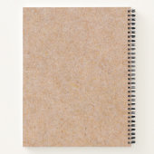 Modern Elegant Kraft Stripe 8.5·11 Spiraal Notitie Notitieboek (Achterkant)