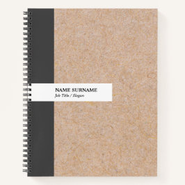 Modern Elegant Kraft Stripe 8.5·11 Spiraal Notitie Notitieboek