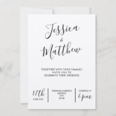 Modern Elegant Kraft Wedding Invitation Kaart (Voorkant)