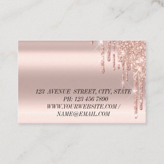 Modern Elegant laat gouden roos vallen, lotus Busi Visitekaartje (Achterkant)