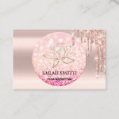 Modern Elegant laat gouden roos vallen, lotus Busi Visitekaartje (Voorkant)