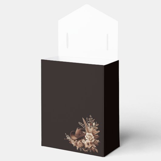 Modern Elegant Land Western- Bloemen Bedankdoosjes (Geopend)