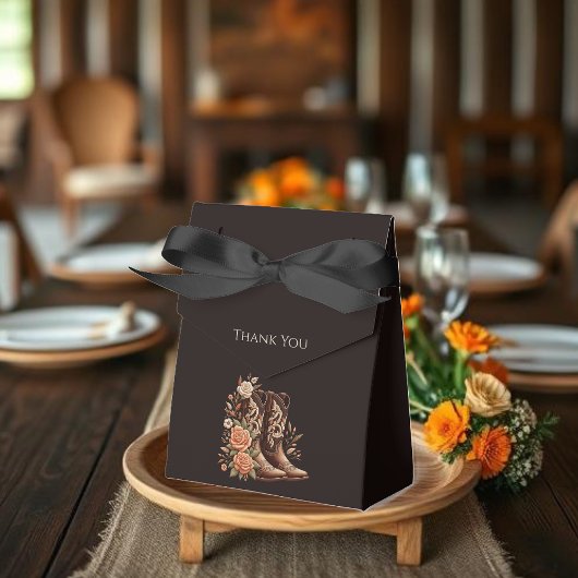 Modern Elegant Land Western- Bloemen Bedankdoosjes