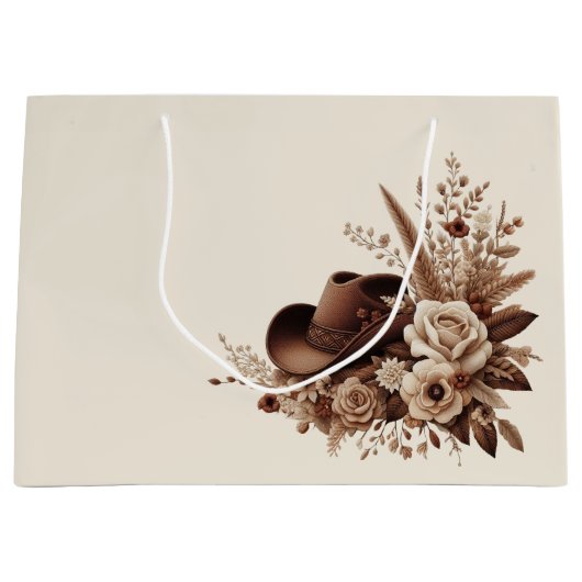 Modern Elegant Land Western- Bloemen Groot Cadeauzakje (Voorkant)