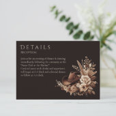 Modern Elegant Land Western- Bloemen Informatiekaartje (Staand voorkant)