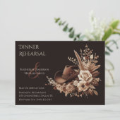 Modern Elegant Land Western- Bloemen Kaart (Staand voorkant)