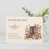 Modern Elegant Land Western- Bloemen Kaart (Staand voorkant)