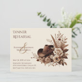 Modern Elegant Land Western- Bloemen Kaart (Staand voorkant)