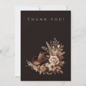 Modern Elegant Land Western- Bloemen Kaart (Achterkant)