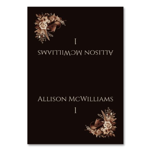 Modern Elegant Land Western- Bloemen Kaart (Voorkant)