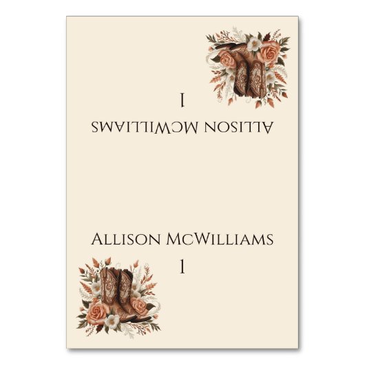 Modern Elegant Land Western- Bloemen Kaart (Voorkant)