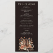 Modern Elegant Land Western- Bloemen Menu (Voorkant)