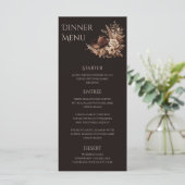 Modern Elegant Land Western- Bloemen Menu (Staand voorkant)